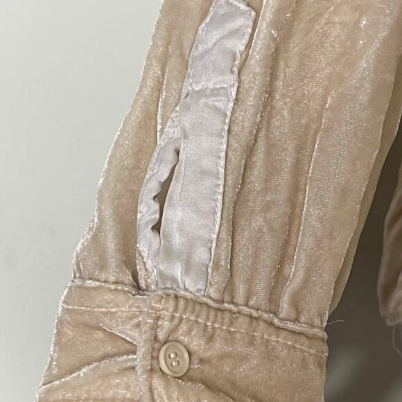 CP Shades x Gorsuch The Alana Chmpagne Washed Velvet Button Up Shirt size XL - Picture 7 of 7